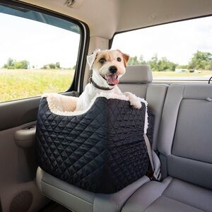 Snoozer Lookout Car Seat for Dogs Size Small in Black Quilted Tech